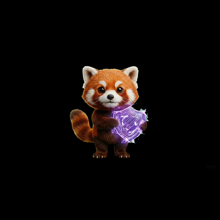 Zu Shield Red Panda Mascot